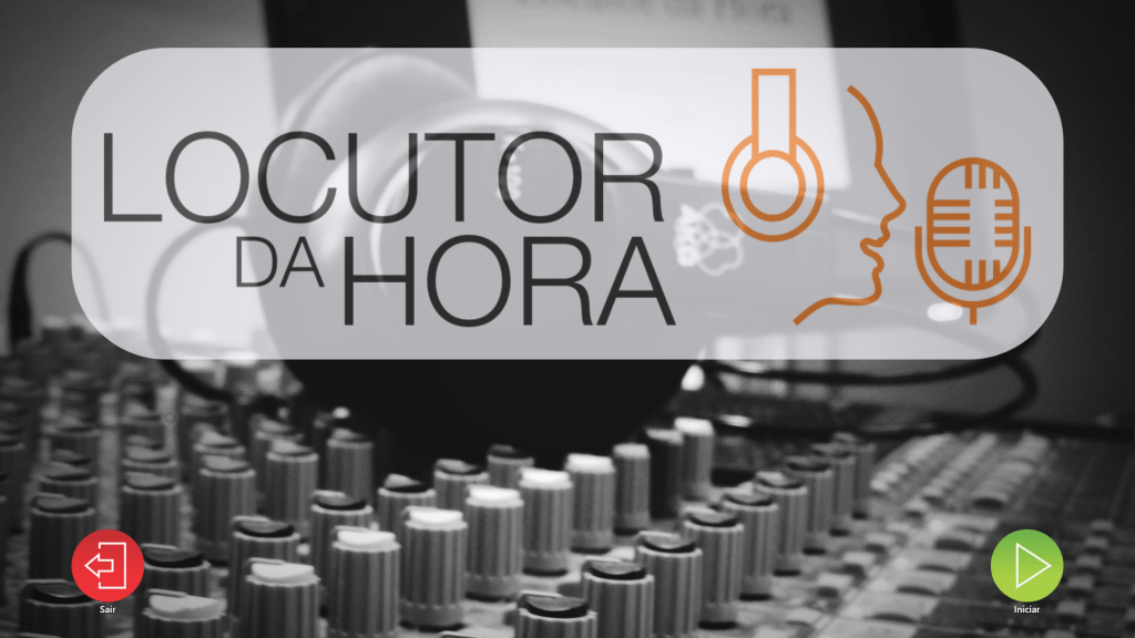 Tela de Abertura do Locutor da Hora